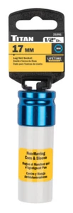 Auto Parent - Titan 21091 1/2-Inch Drive x 17mm Non-Marring Deep Lug Nut Socket - Picture 1 of 4