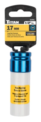 Auto Parent - Titan 21091 1/2-Inch Drive x 17mm Non-Marring  Deep Lug Nut Socket - Image 1 of 2