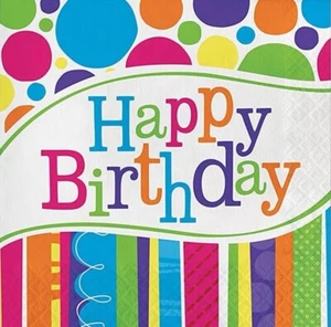 Bright and Bold Happy Birthday Lunch Napkins, 16 ct, Multi-color - Picture 1 of 1
