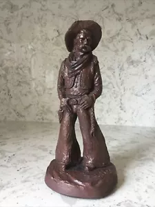 Largo Cowboy Skulptur 10" Statue Westernfigur Keramik Ton Vintage Original - Bild 1 von 11