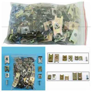 100 piezas sujetadores automáticos carrocería puerta panel de automóvil borde tornillo fijo tipo U clips de junta - Imagen 1 de 6