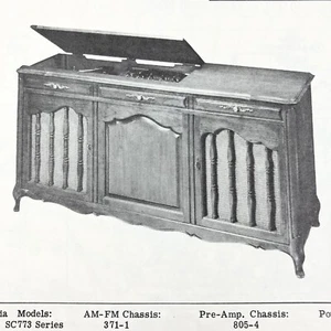 1966 Sylvania HIFI 371-1 422-1 805-4 Wire Schematic Service Manual Vtg Original - Picture 1 of 2