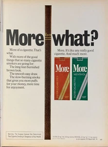 Vintage 1977 More Like A Really Good Cigarette And More Print Ad Reklame  - Bild 1 von 1