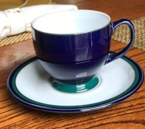 DENBY ENGLAND REGATTA FOOTED CUP *118-D and SAUCER *128-D - Picture 1 of 4