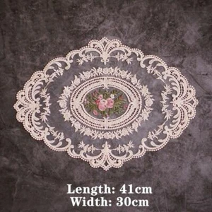 Round Embroidery/lace Table Placemat Nordic Style Non-slip Placemat Heat Insulat - Picture 1 of 23