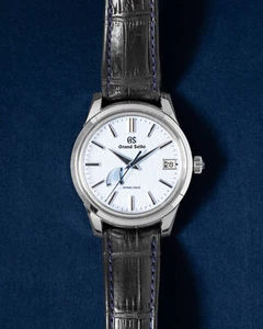 Grand Seiko Elegance Collection Skyflake SBGA407 40mm Blue Dial Steel Watch - Picture 1 of 7