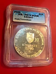 2000 $10 ICG PR70DCAM KIRIBATI HOPE TRIMMILLUM PERFECT - Picture 1 of 2