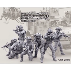 1/35 Resin Figures Modern US special forces soldiers 6 man Unassembled Unpainted - Picture 1 of 2