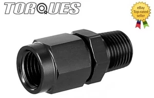 AN-6 (6AN) Female To 1/4" NPT MALE Pressure Sender Gauge Take Off Adapter BLACK  - Picture 1 of 2