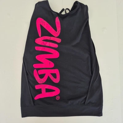 ZUMBA Top XS Negro Mujer Sin Mangas Cuello Redondo Chaleco Gimnasio Baile Foto 1 de 4