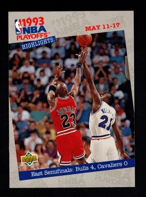 1993-94 Upper Deck #187 Michael Jordan Gerald Wilkins PO Chicago Bulls Salón de la fama Foto 1 de 2