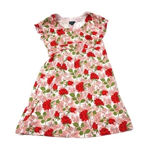 Boden Rose Floral Cotton Sundress US 16 UK 20 XL Red Pink White - Picture 1 of 6