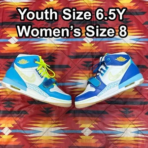 Nike Air Jordan Legacy 312 Just Fly Blue Lagoon Royal CI4446-400 Youth Size 6.5Y - Picture 1 of 11