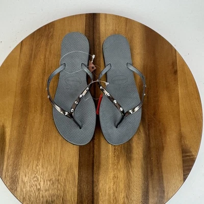 Nuevas Sandalias Chanclas Mujer Havaianas You Spike Gris Informales Playa Talla 6 Foto 1 de 4