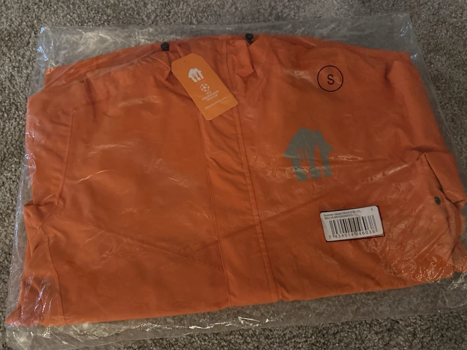 Just Eat Waterproof Delivery Jacket Summer SS/22 DTK UCL Small Orange - Image 1 of 4