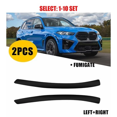 Decal Stickers For 2024 2025 2026 BMW X5 Smoked Black Front Side Marker 2-20x — 第 1/4 张图片