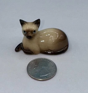 RARE MATTE HAGEN RENAKER SIAMESE CAT LAYING FIGURINE 1970'S VGC BEAUTIFUL CAT - Picture 1 of 9