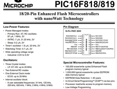 Lot of 4 - Microchip - PIC16LF819-I/SO - IC, MCU, Enhanced Flash Microcontroller - Image 1 of 4