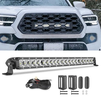 20" LED Light Bar Behind Grille for 20-24 Dodge RAM 2500 3500 Front Mount +Wire Foto 1 de 4
