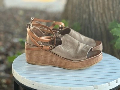 Sandalia de cuña para mujer A.S.98 Nino talla 40/10, color topo Foto 1 de 4