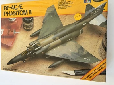 Testors Itlaeri  #682 RF-4C/E Phantom II 1/72 scale new old stock model kit - Image 1 of 4