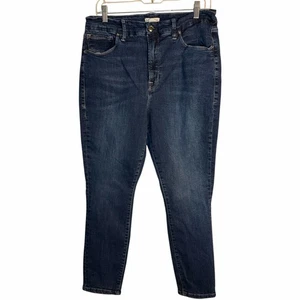 Good American Good Legs Crop Jeans Size 15 Medium Blue Stretch Denim GLC673T - Picture 1 of 7