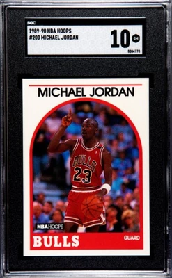 Aros de la NBA 1989-90 Michael Jordan #200 SGC 10 Foto 1 de 2