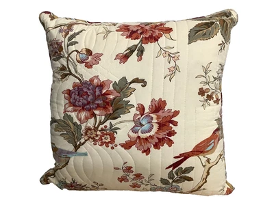 Waverly Charleston Chirp папайя квадратная декоративная подушка птица цветочный потертый шик - Изображение 1 из 2