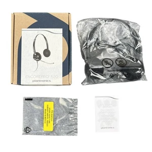Plantronics EncorePro 520 Wired Headset Dual Ear Noise Canceling Mic Call Center - Picture 1 of 5