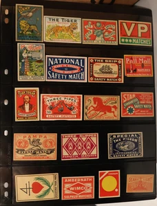 ANTICHE ETICHETTE FIAMMIFERI VINTAGE FIAMMIFERI DI SICUREZZA SVEZIA LOTTO DI 19 - Foto 1 di 3
