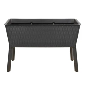 Vigoro 44.5 in x 15.25 in Easy Grow Elevated Resin Garden Bed Large Brown - Picture 1 of 12