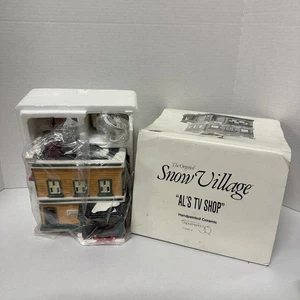 Tienda de TV Department 56 Snow Village Al's edificio iluminado pueblo de Navidad - Imagen 1 de 5