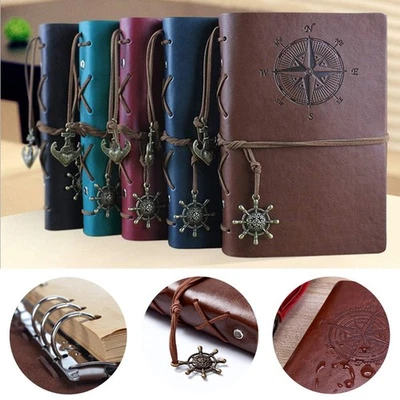 Vintage Leather Bound Diary Travel Memo Notebook Plain Writing Journal Handmade - Image 1 of 4