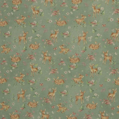 0,5m Alpenfleece mit Rehen, mint, Isla, 630265 (17,90 EUR/m) - Bild 1 von 3