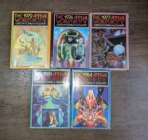 The Annual World's Best SF Science Fiction Books 1972 1974 1977 1981 1984 Lot - Picture 1 of 4
