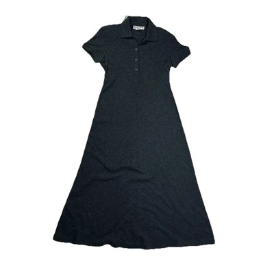 Ronnie Nicole 灰色短袖领长裙针织连衣裙帝国腰围 14p 码 — 第 1/4 张图片