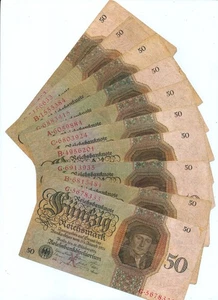 Germany 10 pcs. 50 Reichsmark 1924, P.177 - Picture 1 of 2