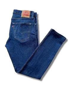 Levi Strauss & Co 512 Straight Leg Slim Dark Blue Jeans - Men’s Size W34 L32 - Picture 1 of 9