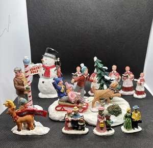 Lemax Christmas Holiday Village Figurines Lot Of 12 Different Ones - Picture 1 of 7