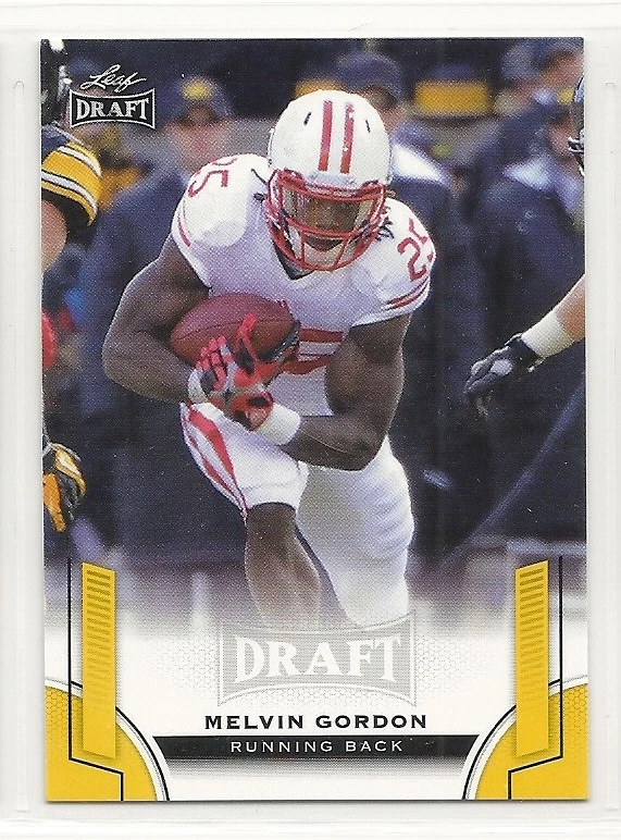 2015 Leaf Draft Gold - Rookie - #41 - Melvin Gordon - Wisconsin Badgers - Image 1 of 1