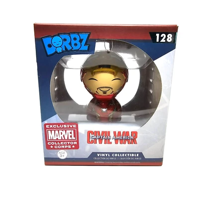 Funko Dorbz Marvel Guerra Civil Iron Man Desenmascarado #128 Exclusivo del Cuerpo de Coleccionistas Foto 1 de 4