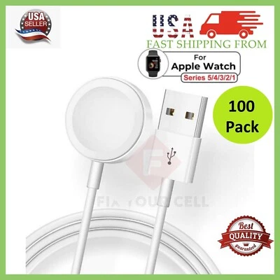 100 x Magnetic USB Charging Cable Charger For Apple Watch iWatch 2/3/4/5/6/SE/7 - Image 1 of 4
