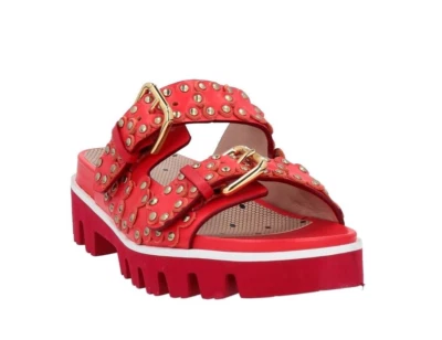 New Red Valentino Flower Puzzle Stud Leather Slide Sandals 10U.S./40Eu MSRP$529 - Image 1 of 4