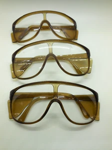 Willson by Spectra Safety Glasses Brown Frame Clear Lens vintage READ LAST ONE!! - Picture 1 of 16