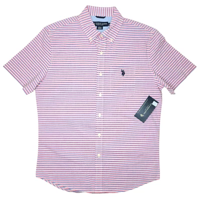 U.S. Polo Assn. #11694 NEW Men's Striped Short Sleeve Button Up Woven Shirt - Image 1 of 2