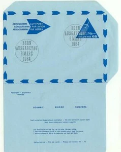 Aerograma suizo / correo aéreo 1964 sello del día de emisión #l398 - Imagen 1 de 1