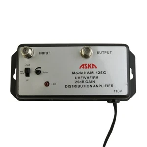 ASKA® AM-125G Home U/V—FM Distribution Amplifier with Gain Control (25dB Gain) - Picture 1 of 1
