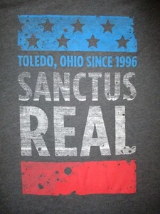CAMISETA SANCTUS REAL Banda de Rock Cristiana Gira de Conciertos EE. UU. Patriótico Toledo MED - Imagen 1 de 2