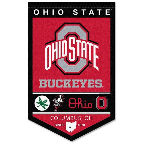 Ohio State Buckeyes Heritage Logo History Banner Pennant Cover