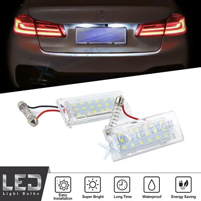 Luces LED blancas sin errores CANbus luces de matrícula lámparas para BMW X5 X3 E53 E83 Foto 1 de 4